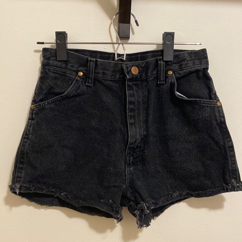 Wrangler black jean shorts